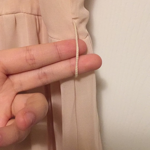 Nice Claup Flowy Peach Dress with Flower Rimming - Picture 7 of 9